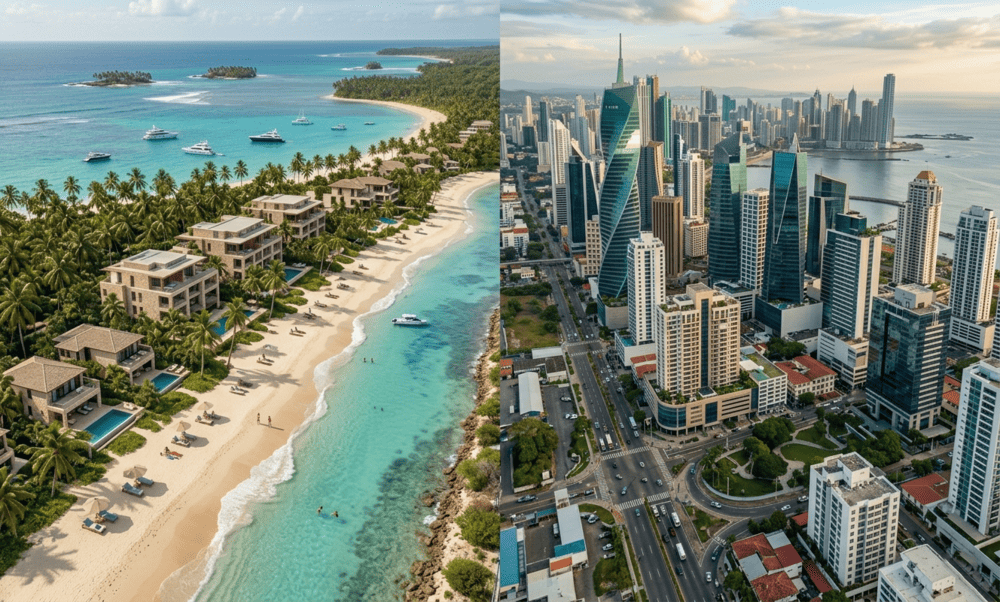 diferencias entre invertir en playa y ciudad en Panamá